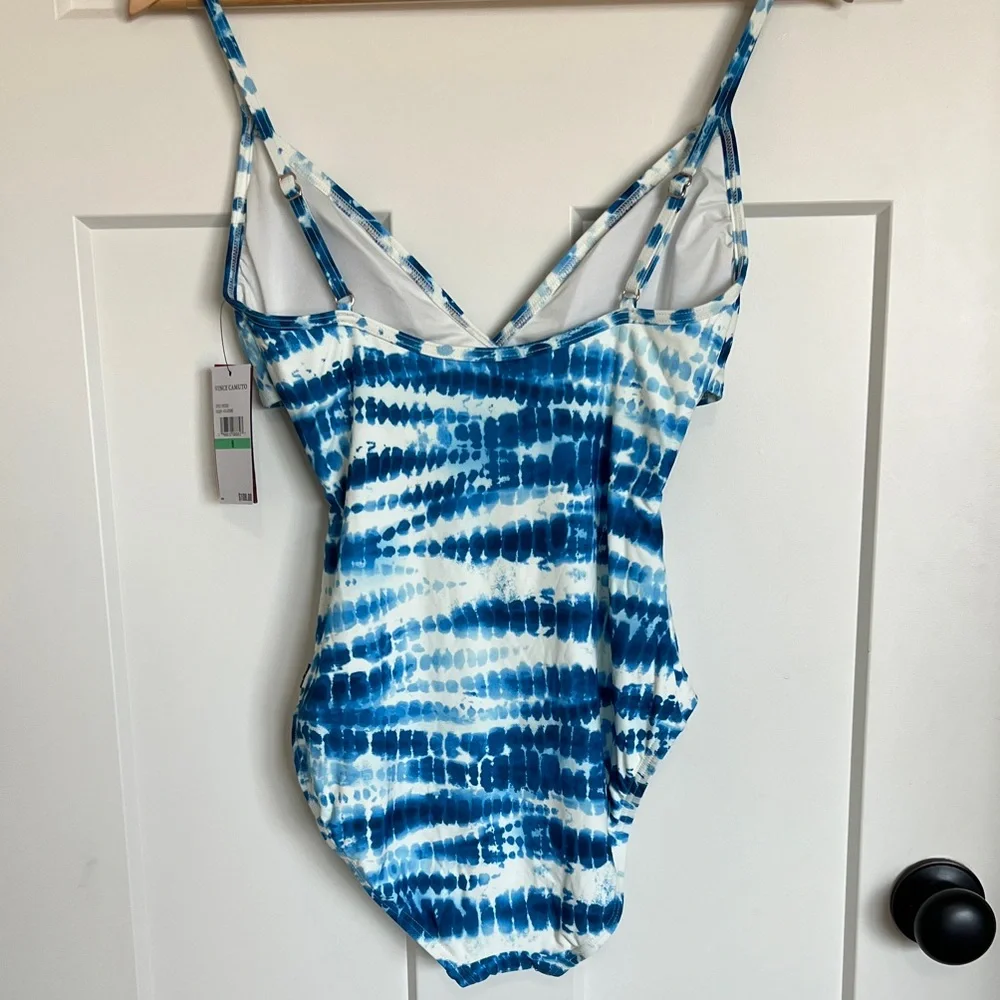 Vince Camuto Azure Blue Tie-Dye One-Piece Swim - Picture 4 of 8